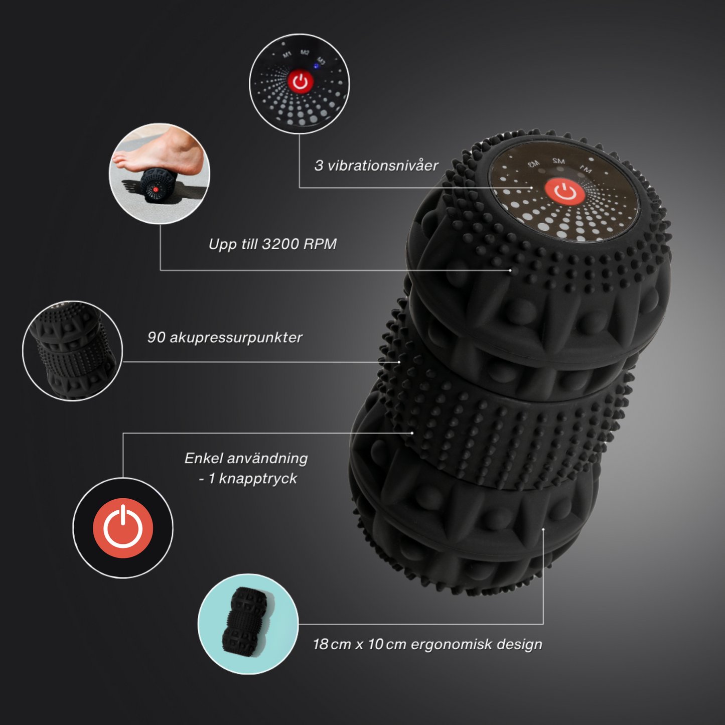 VibeBody – Draagbare Vibrerende Massage Roller